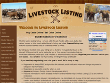 Tablet Screenshot of livestocklisting.com